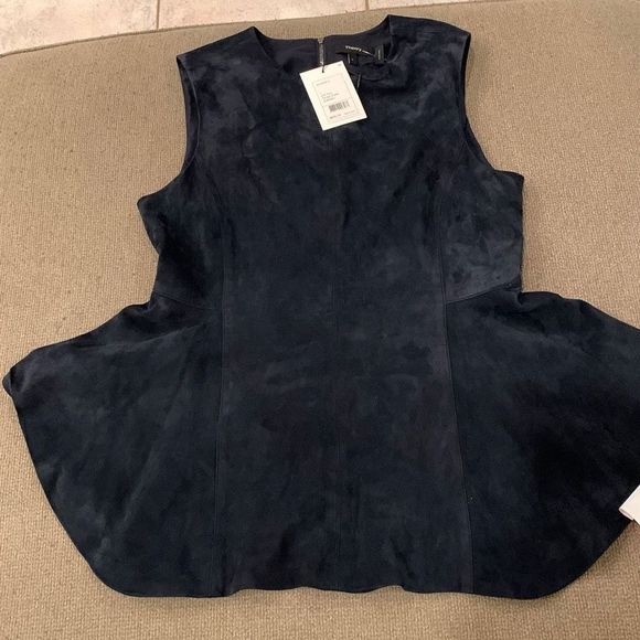 Theory Kalsing S lamb leather sleeveless top - Picture 12 of 15